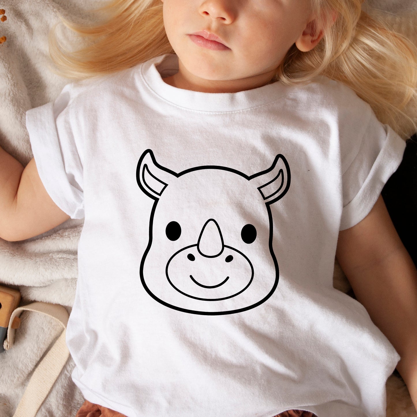 Rhino Face SVG, Rhinoceros Clipart, Cute Baby Rhino Vector, Jungle Animals Kids Shirt PNG, Animal Face Rhino Cut files Digital Download