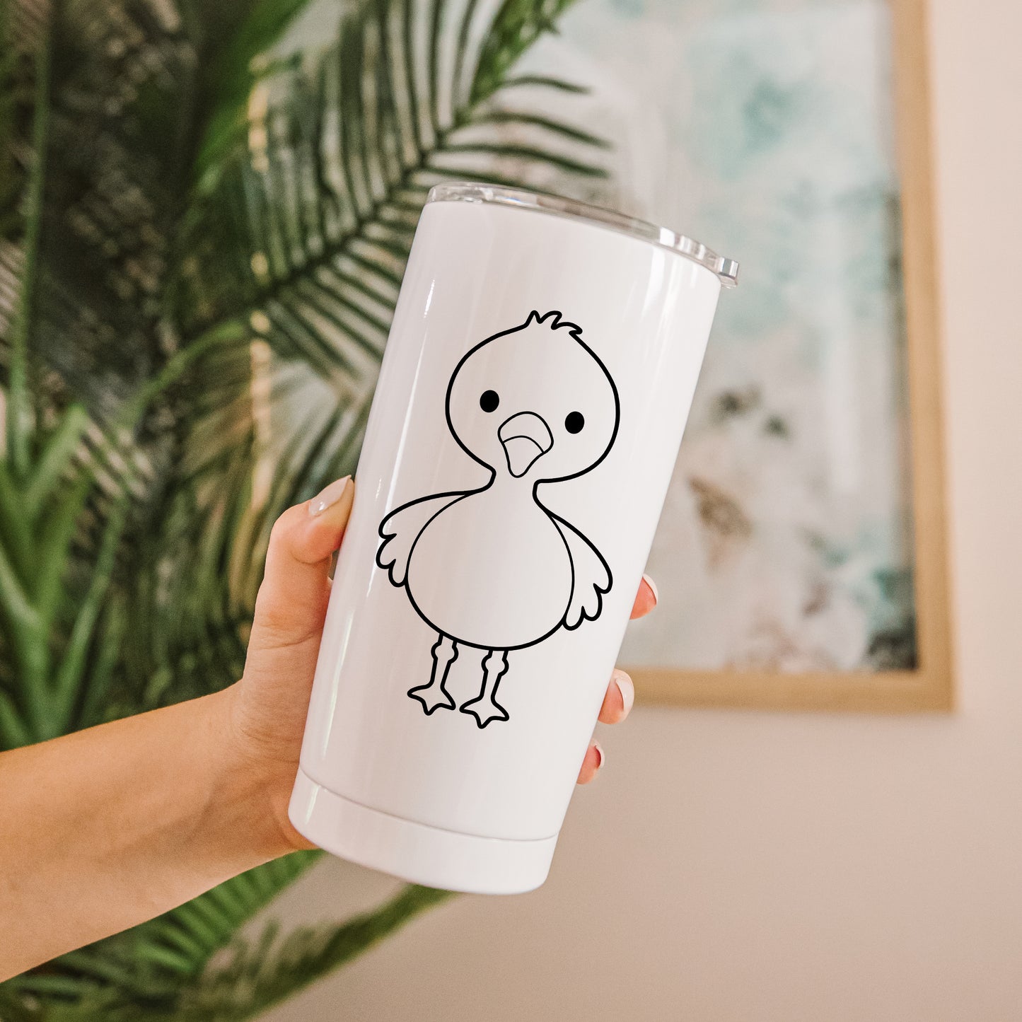 Baby Flamingo SVG, Flamingo Outline Clipart, Summer Tropical Cute Animal Flamingo Vector, Jungle Animals Bird Cutting files Digital Download