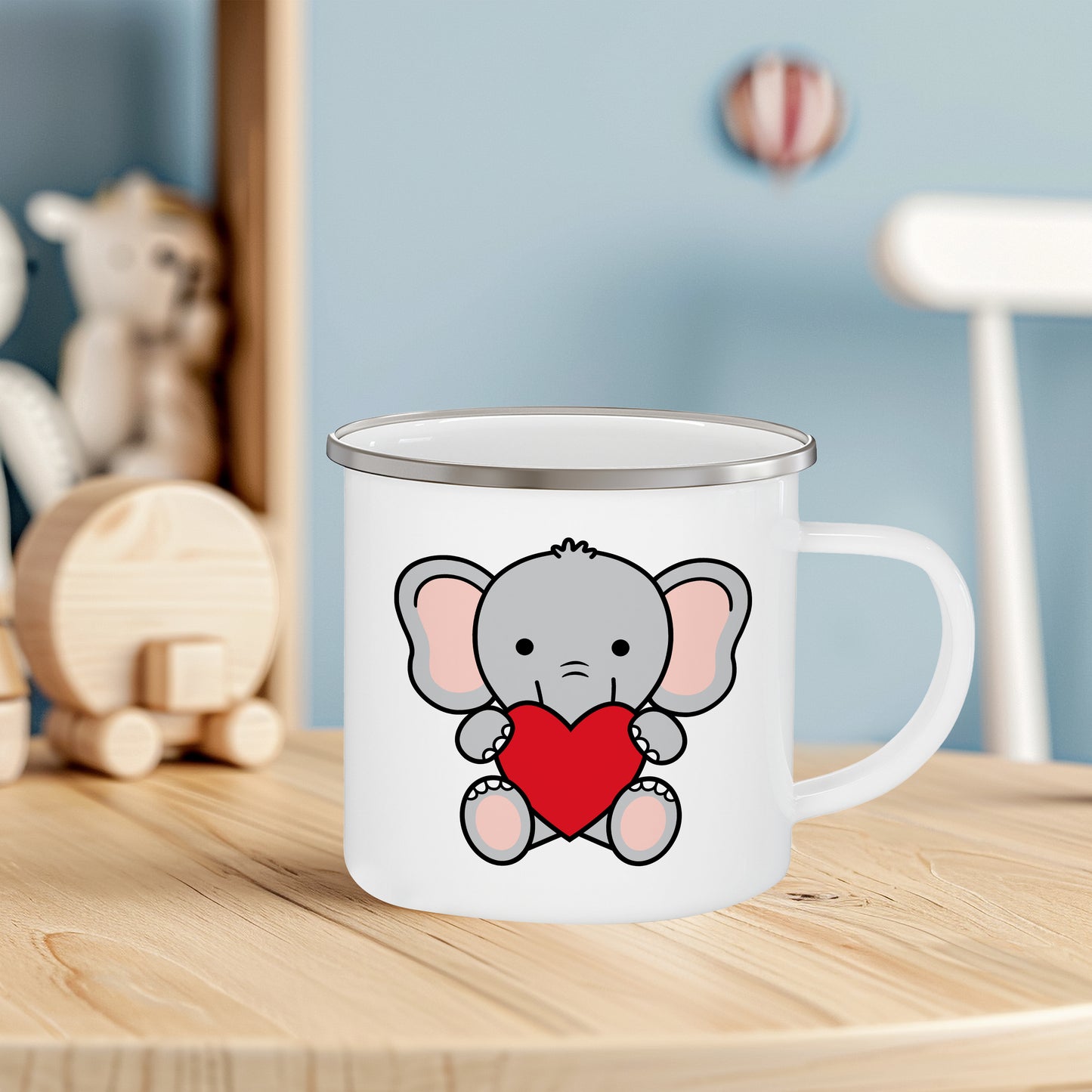 Valentine Elephant SVG, Cute animal with Heart Vector, Kids Baby Elephant Shirt PNG, Valentine's day Ornament Cut files Digital Download