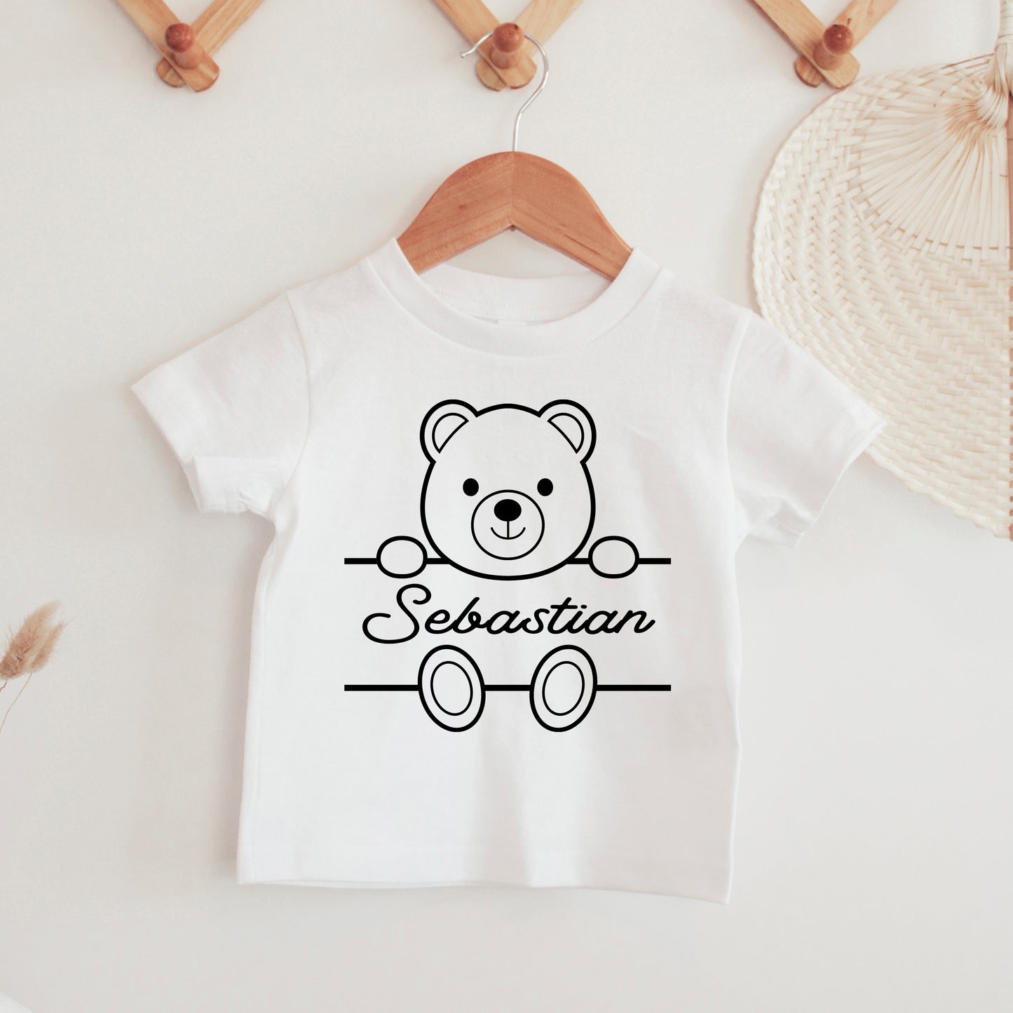 Bear Monogram SVG, Cute Bear Vector files, Split monogram SVG, Baby bear clip art, Jungle Animal Name Frame cut files Digital Download