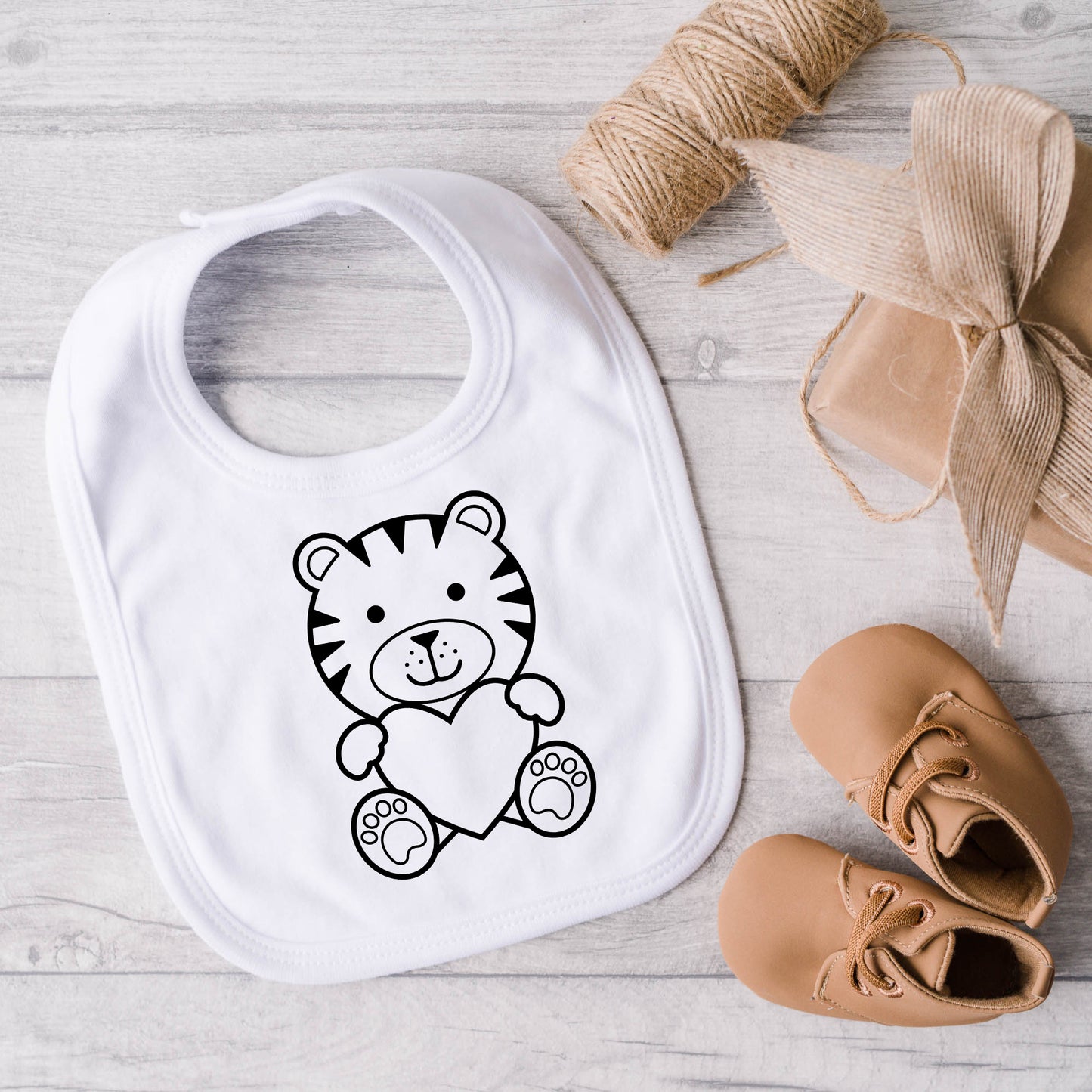 Tiger with Heart SVG, Valentine's Day Animal Clipart, Cute Tiger Outline, Valentine Kids Gift, Valentines Tiger Cut files Digital Download