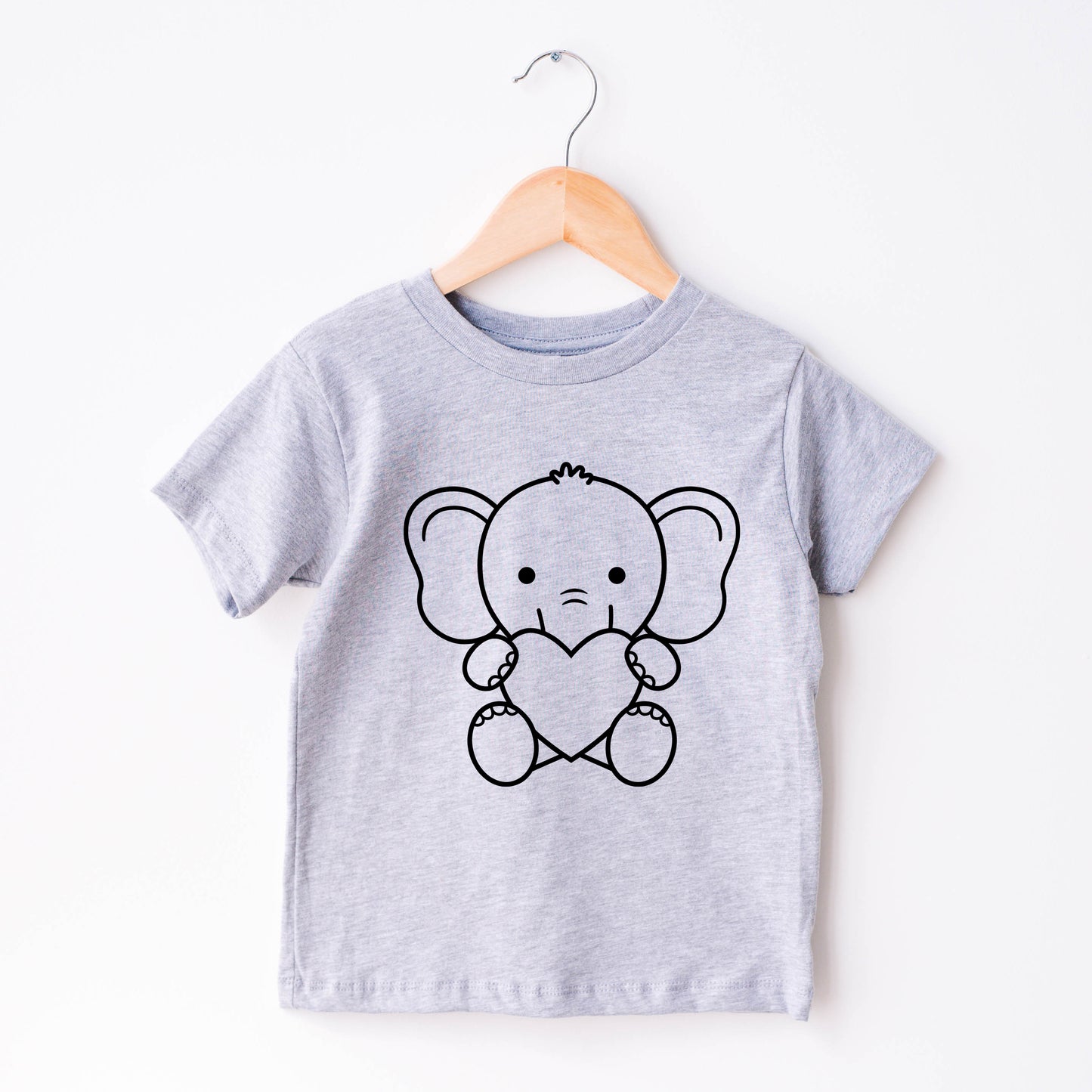 Elephant with Heart SVG, Valentine Elephant Vector, kids Elephant shirt PNG, Elephant clipart, Cute Elephant Cut files Digital Download