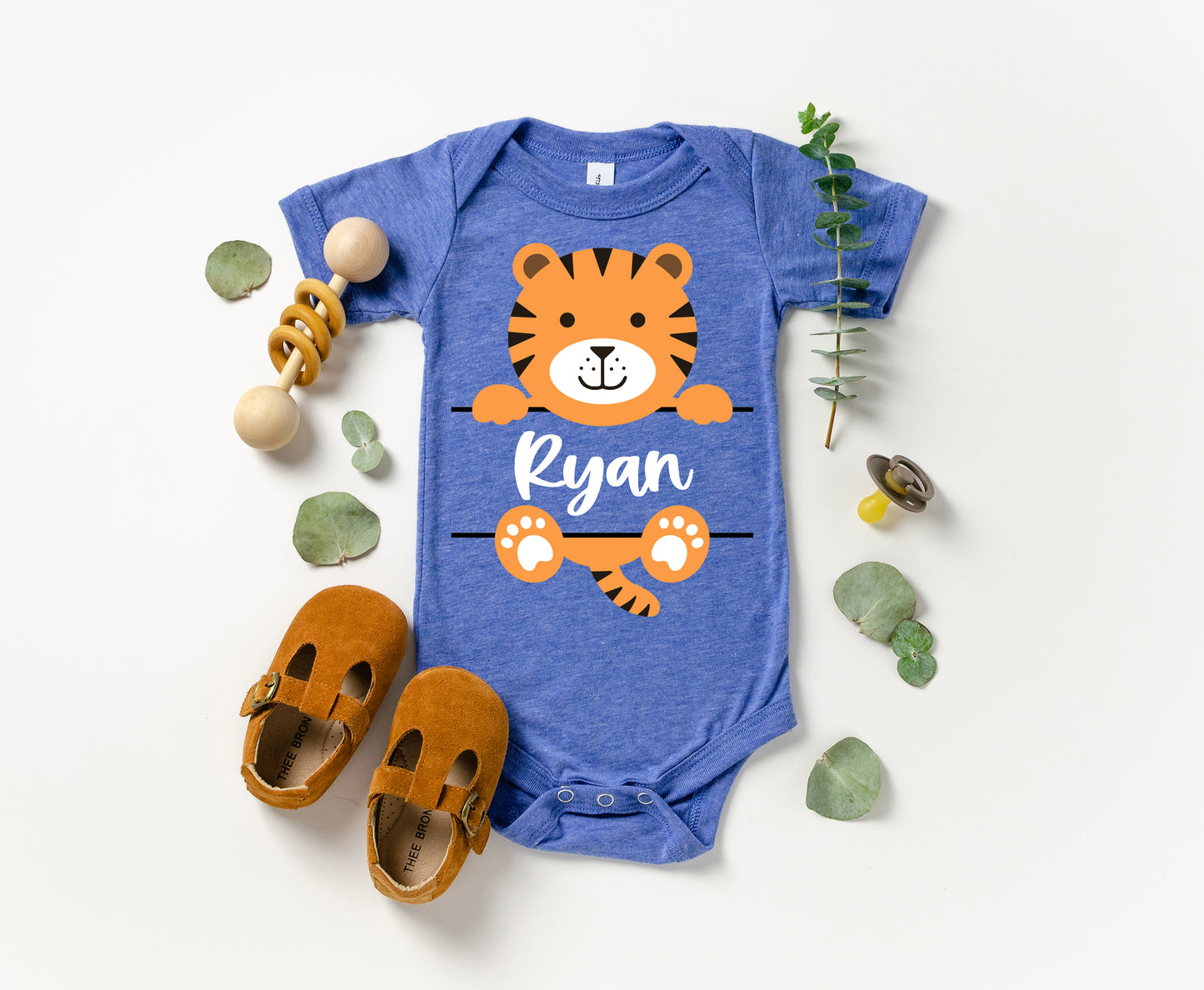 Tiger Monogram SVG, Animal Name Frame PNG, Cute Tiger clipart, Kids Shirt SVG, Split monogram Dxf, Tiger cut files Digital Download