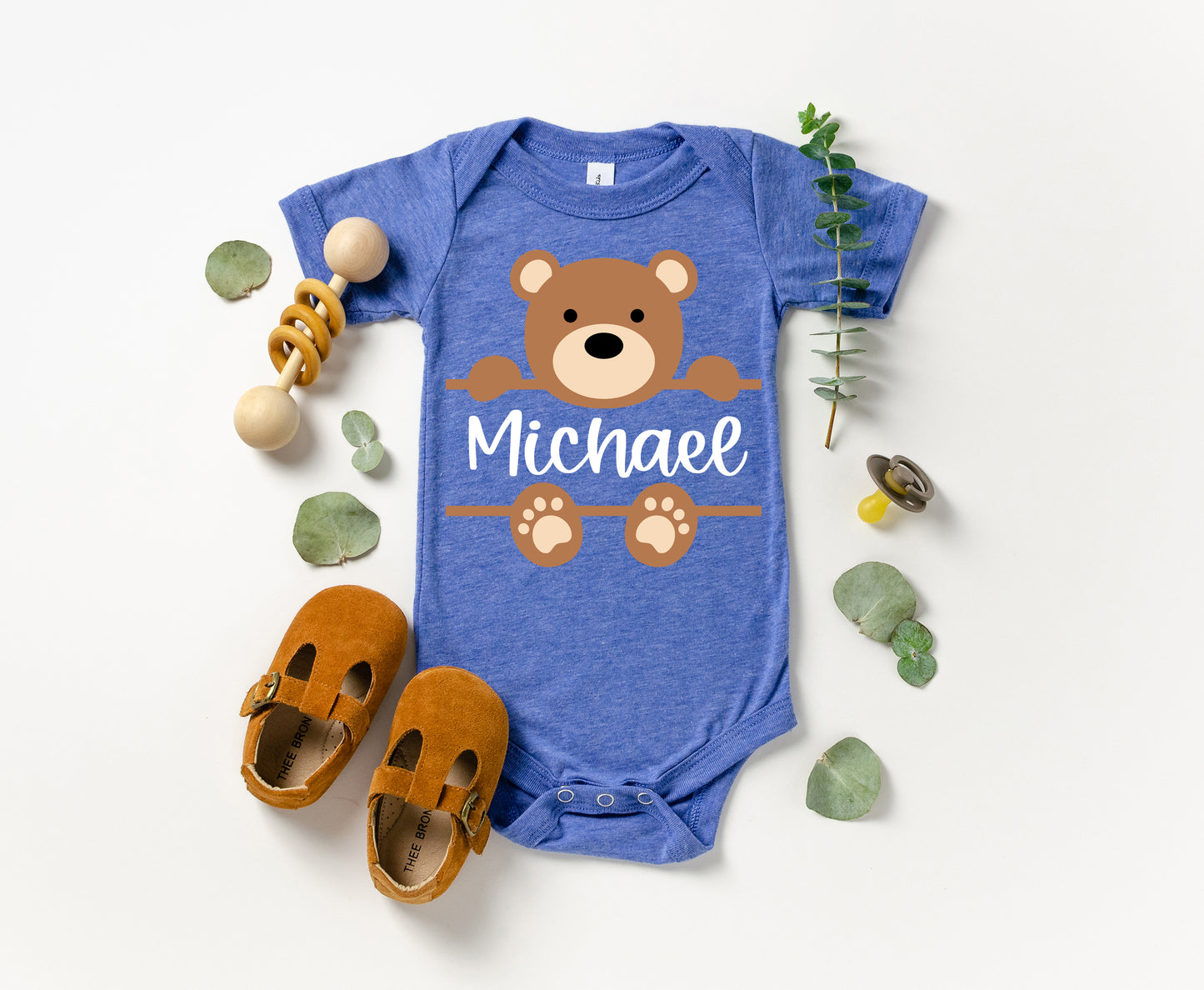 Cute Bear Monogram SVG, Bear layered files, Split monogram SVG, Baby bear clip art, Customize with name Animals cut files Digital Download