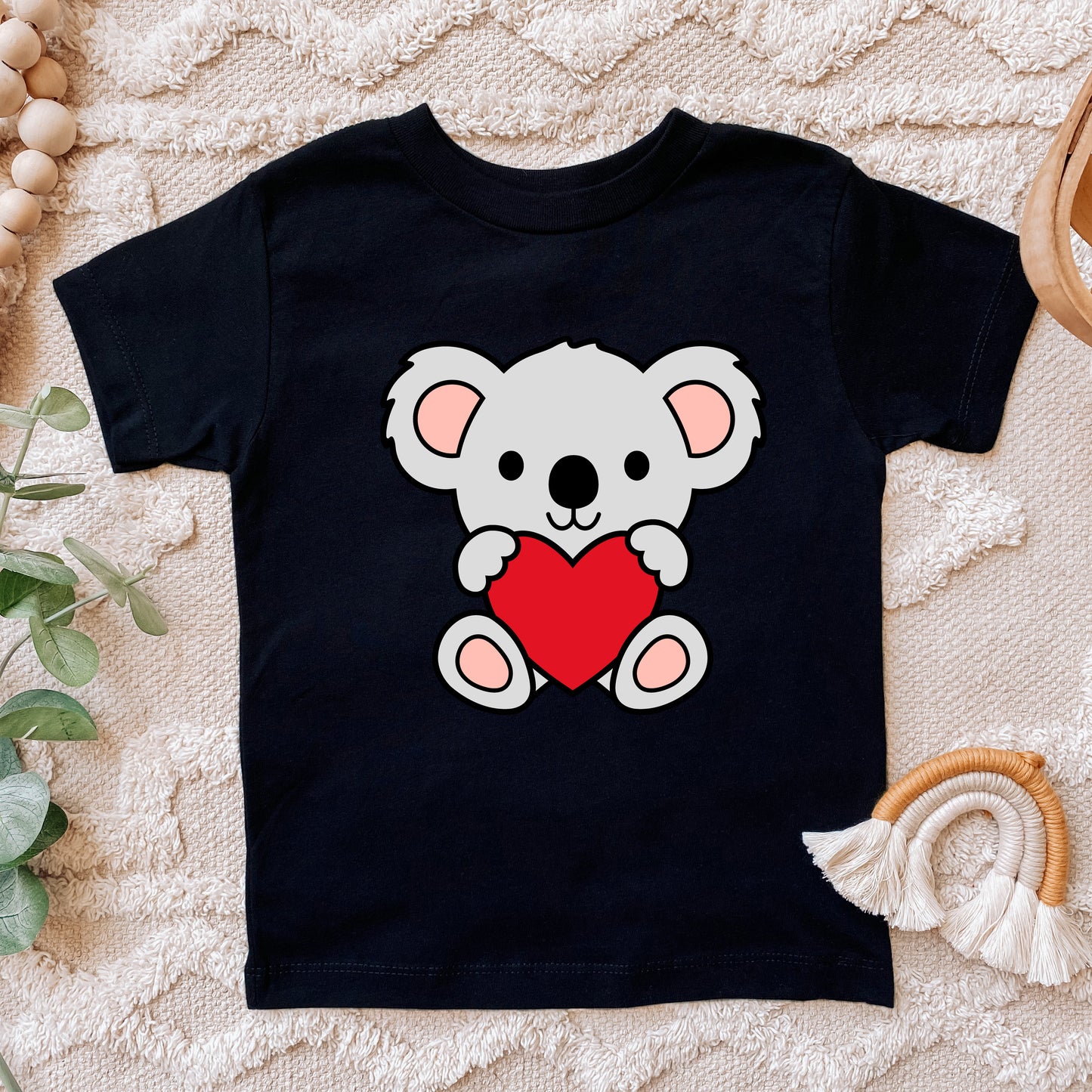 Koala with Heart SVG, Valentine Koala Vector, Birthday Koala clipart, kids Koala shirt PNG, Valentines Cute Koala Cut files Digital Download
