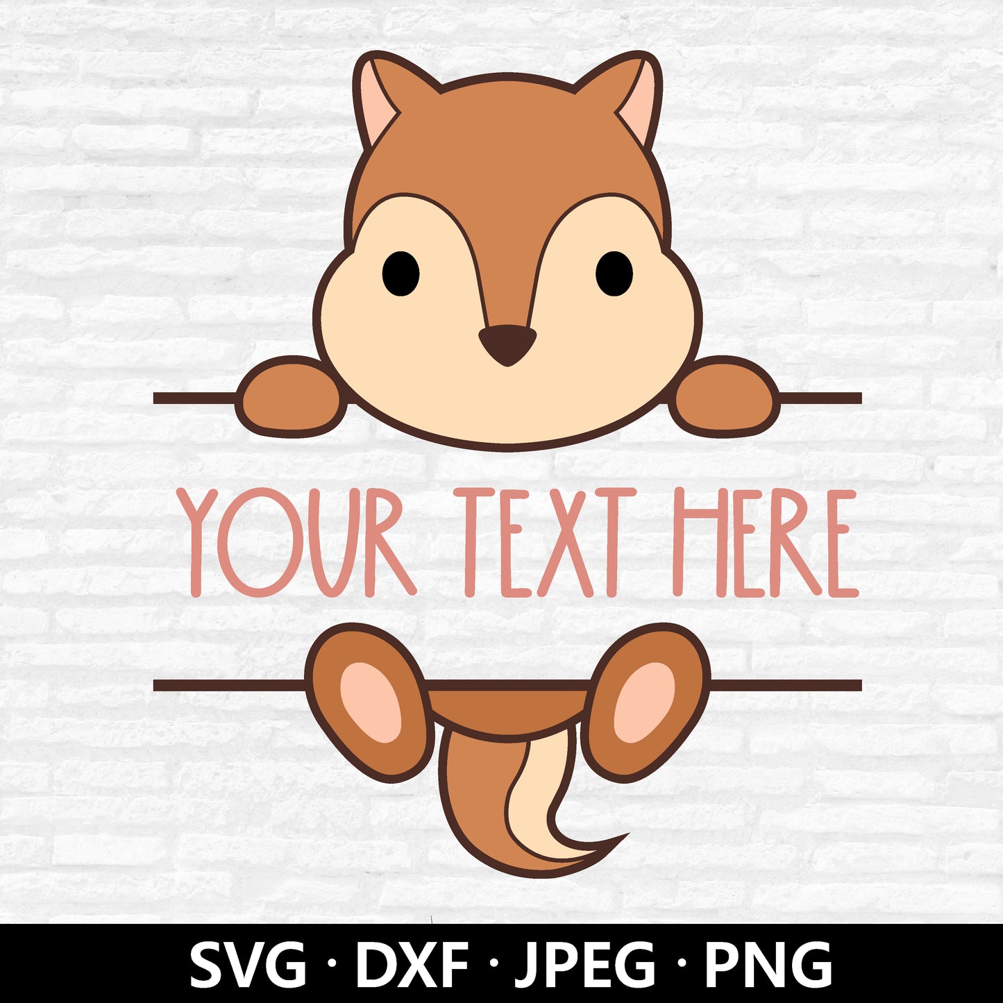 Squirrel Monogram SVG, Cute Squirrel Clipart, Woodland Animals Vector, Personalized Name svg, Animal Monogram Cut files Digital Download