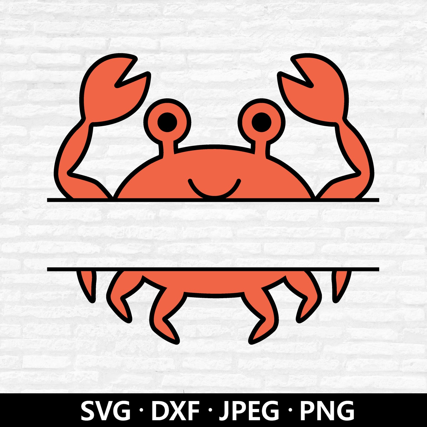 Crab Monogram SVG, Sea Animal Name Frame PNG, Crab Cut files , Beach Clipart, Baby Shower Shirt, Crab Vector, Personalize, Digital Download