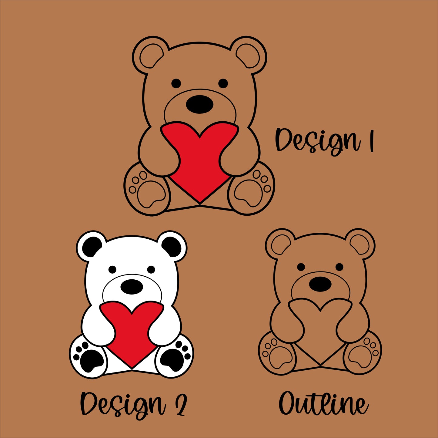 Cute Bear with Heart SVG, Valentine's Day Animal Clipart, Bear layered files, Valentine Gift, Valentines Bear Cut files Digital Download