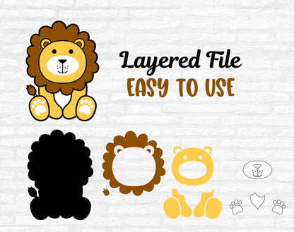 Safari Animals SVG, Cute Animal SVG bundle, Jungle animals PNG, Animal clipart, Lion koala Monkey Fox  Elephant Cut Files Digital Download