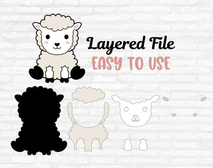 Sheep SVG, Baby Sheep Vector, Farm Animal Clipart, Easter PNG, Sheep Dxf file, Animal Baby Shirt, Cute sheep cut files Digital Download