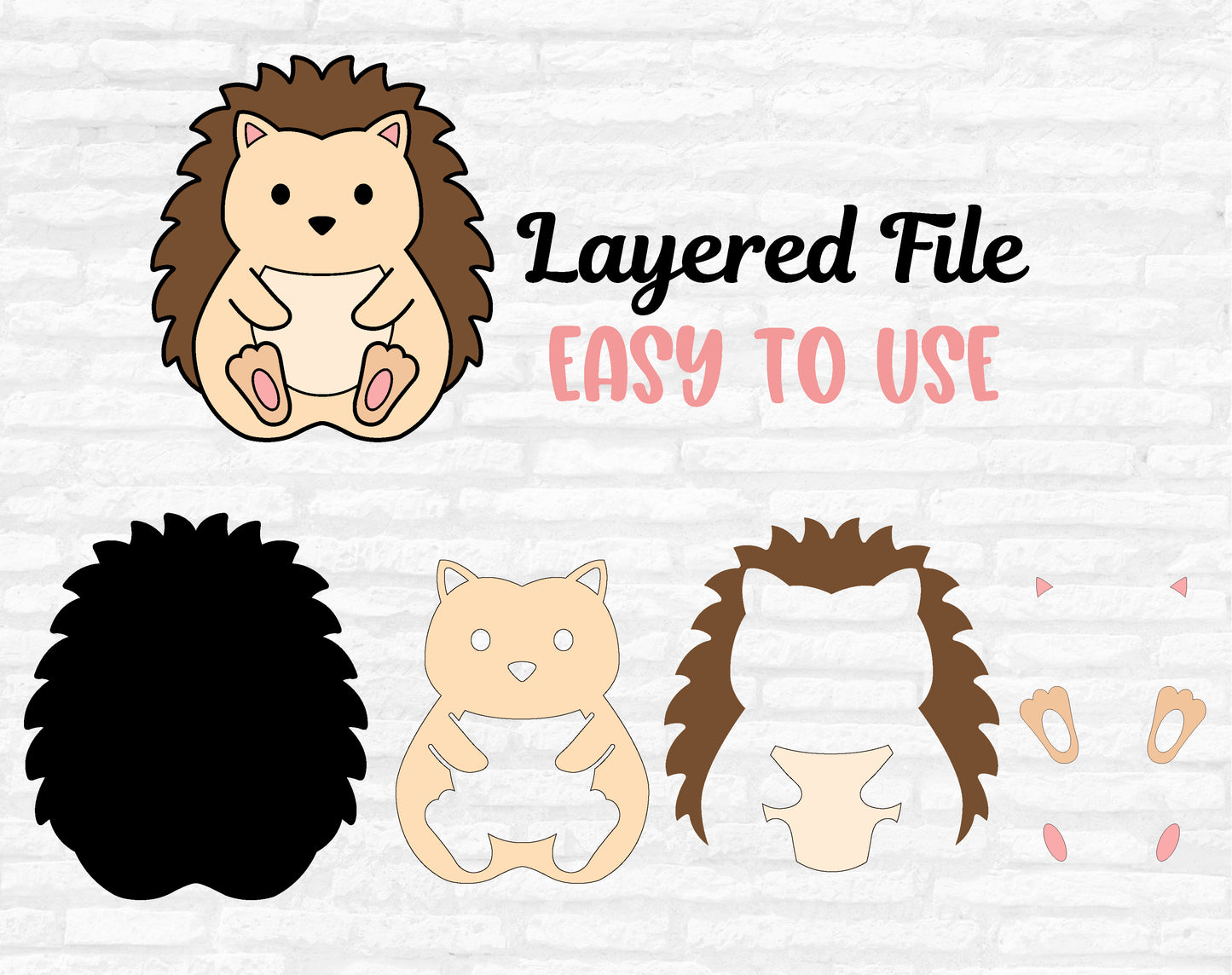 Cute Hedgehog SVG, Hedgehog Vector File, Woodland Animals Dxf, Baby Hedgehog Clipart, Nursery Animal Hedgehog Cut files Digital Download