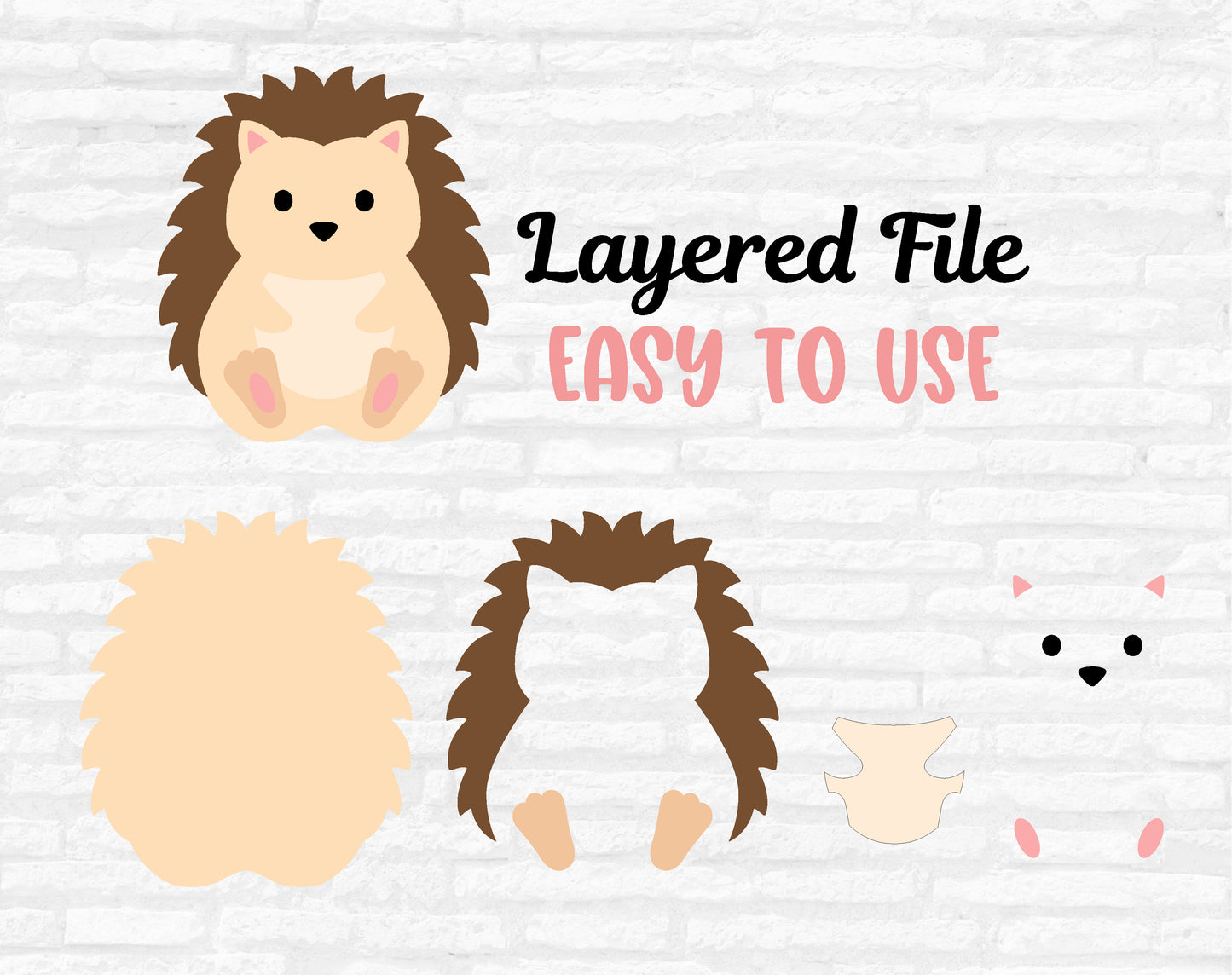 Hedgehog SVG, Cute Hedgehog Vector, Woodland Animals SVG, Cute Hedgehog Clipart, Baby shower shirt SVG, Hedgehog Cut Files Digital Download