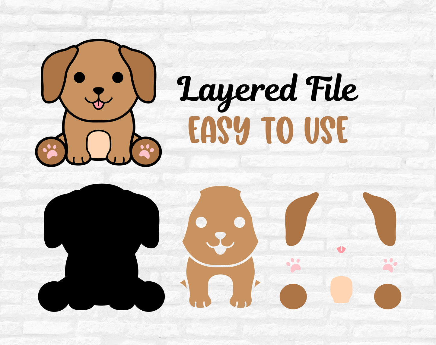 Puppy SVG, Dog Cut file, Cute Dog Outline Vector, Baby Shower Shirt Svg, Pet SVG, Puppy Clipart, Cute Animals cutting files Digital Download