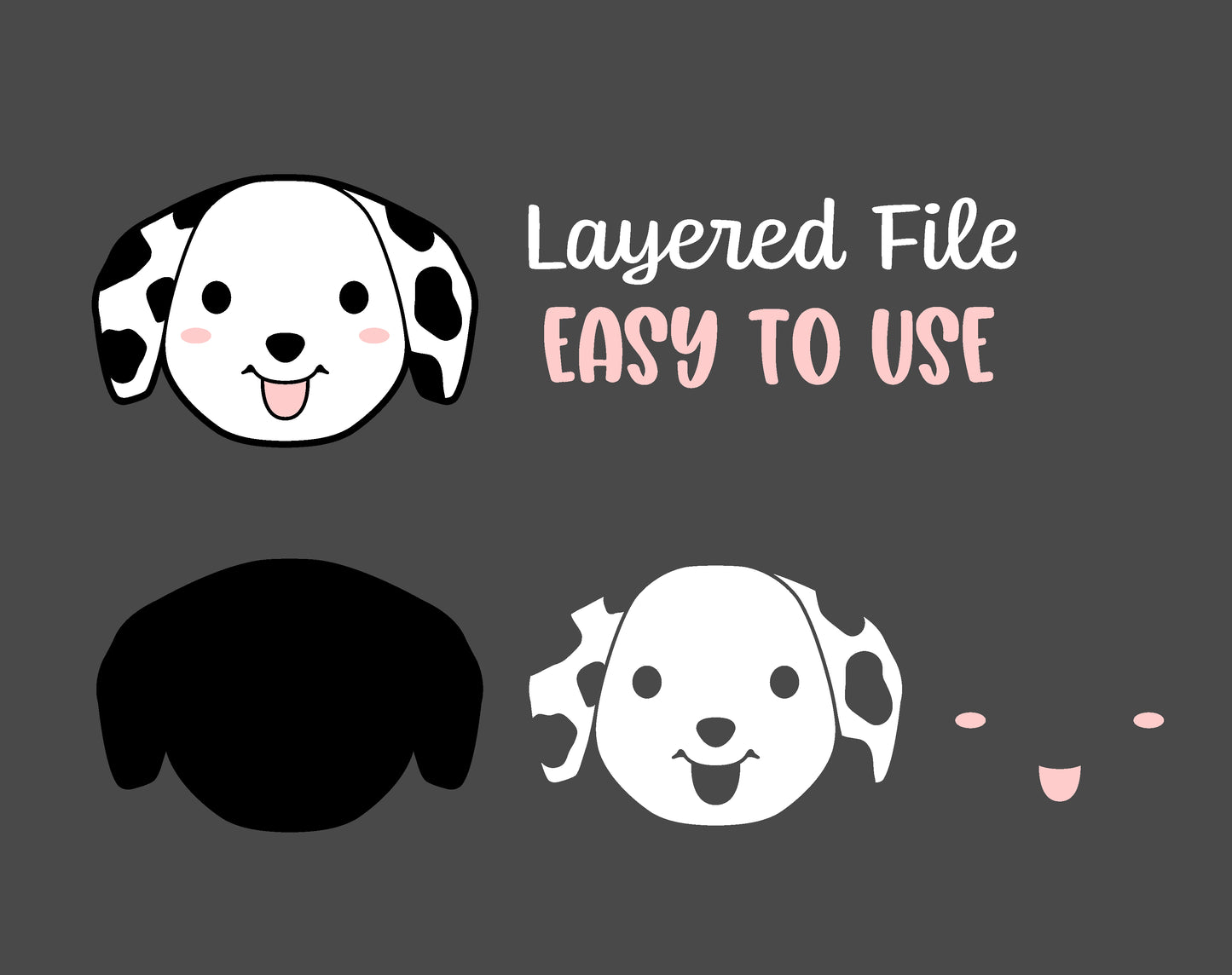 Dalmatian Face SVG, Dalmatian Dog Png, Puppy Dxf, Cute Dalmatian Vector, Pet SVG, Dog Face Clipart, Dalmatian Cut files Digital download