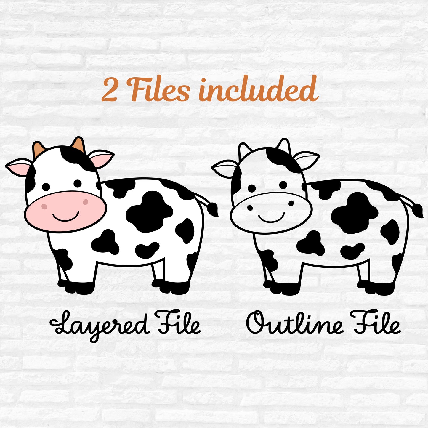 Cow svg, Baby cow svg, Cow Outline clipart, Cute Cartoon Cow, Baby shower SVG, Cute Cow SVG, Farm animals Cut Files Digital Download