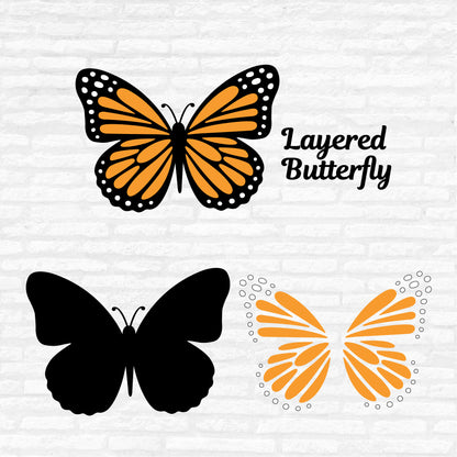 Monarch Butterfly SVG, Butterfly Bundle DXF, Layered files, Butterflies PNG, Flying Butterfly Clipart , Butterfly Cut Files Digital Download