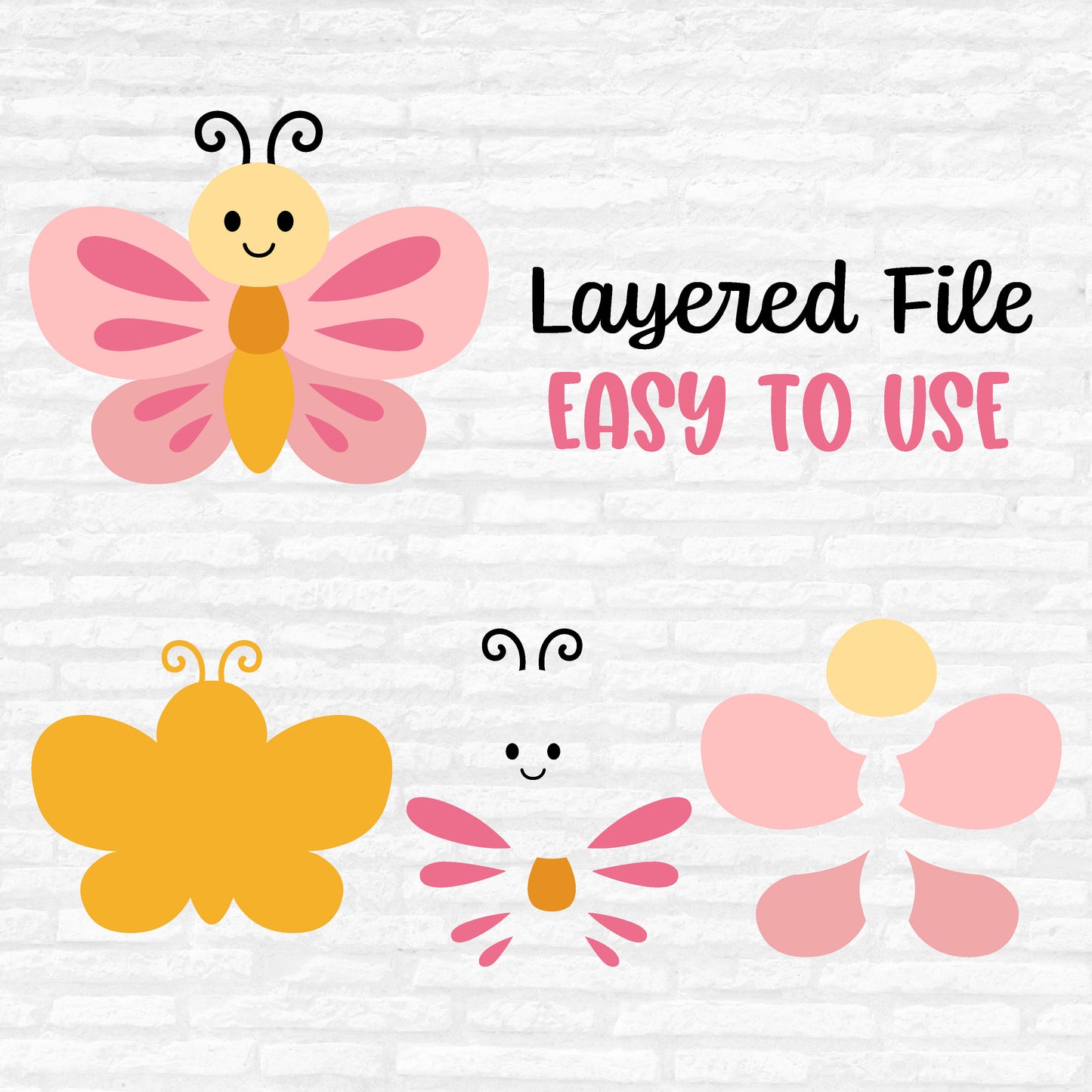 Insects SVG Bundle, Bugs Clipart, Cute Insect SVG, Worm SVG, Kids Baby Birthday Bee Ladybug Spider Snail, Bugs cut files Digital Download