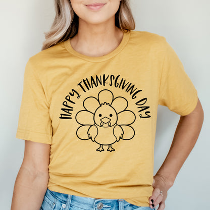 Happy Thanksgiving Day SVG, Cute Turkey SVG, Fall Thanksgiving shirt PNG, Turkey Cut Files Clipart, Thanksgiving Decor svg Digital Download