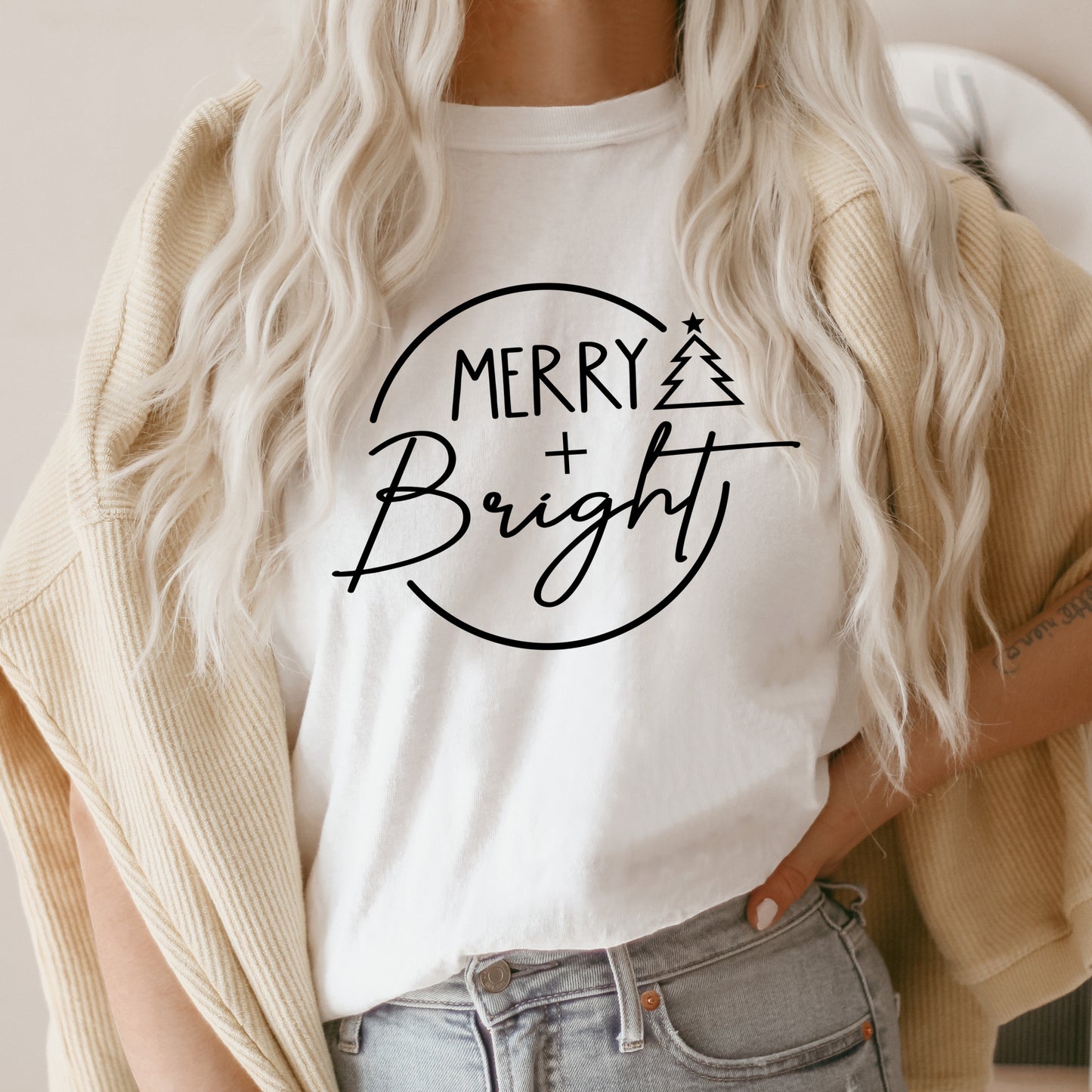 Merry Bright SVG, Merry And Bright Clipart, Christmas Quotes Shirt PNG, Hand drawn letters, Christmas Sayings Cut files Digital Download