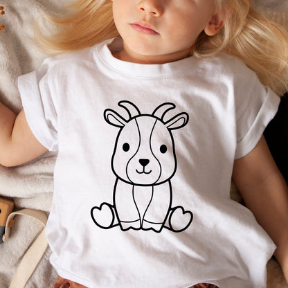 Cute Goat Svg, Goat Outline Vector, Goat Svg Bundle, Farmhouse Clipart, Cute Kids Animal Shirt SVG, Baby Goat Cut files Digital Download