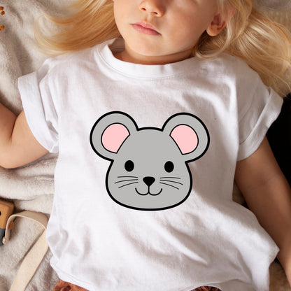 Mouse Face SVG, Cute Mouse Clipart, Kids Animal Shirt Png, Mouse Face Vector file, Baby Mouse Outline DXF, Mouse Cut Files Digital Download