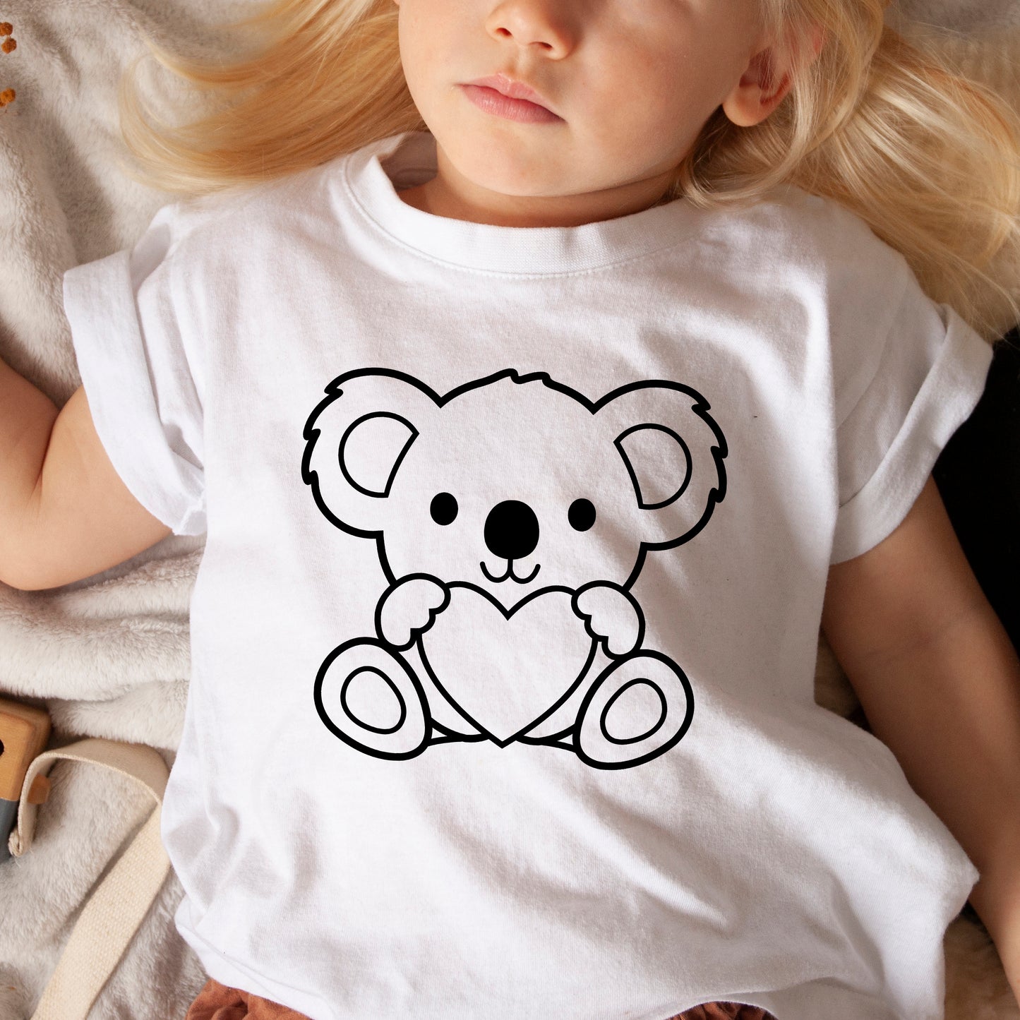 Valentine Koala SVG, Koala with Heart PNG, kids Koala shirt, Koala clipart, Cute Koala Vector, Koala Outline Cut files Digital Download