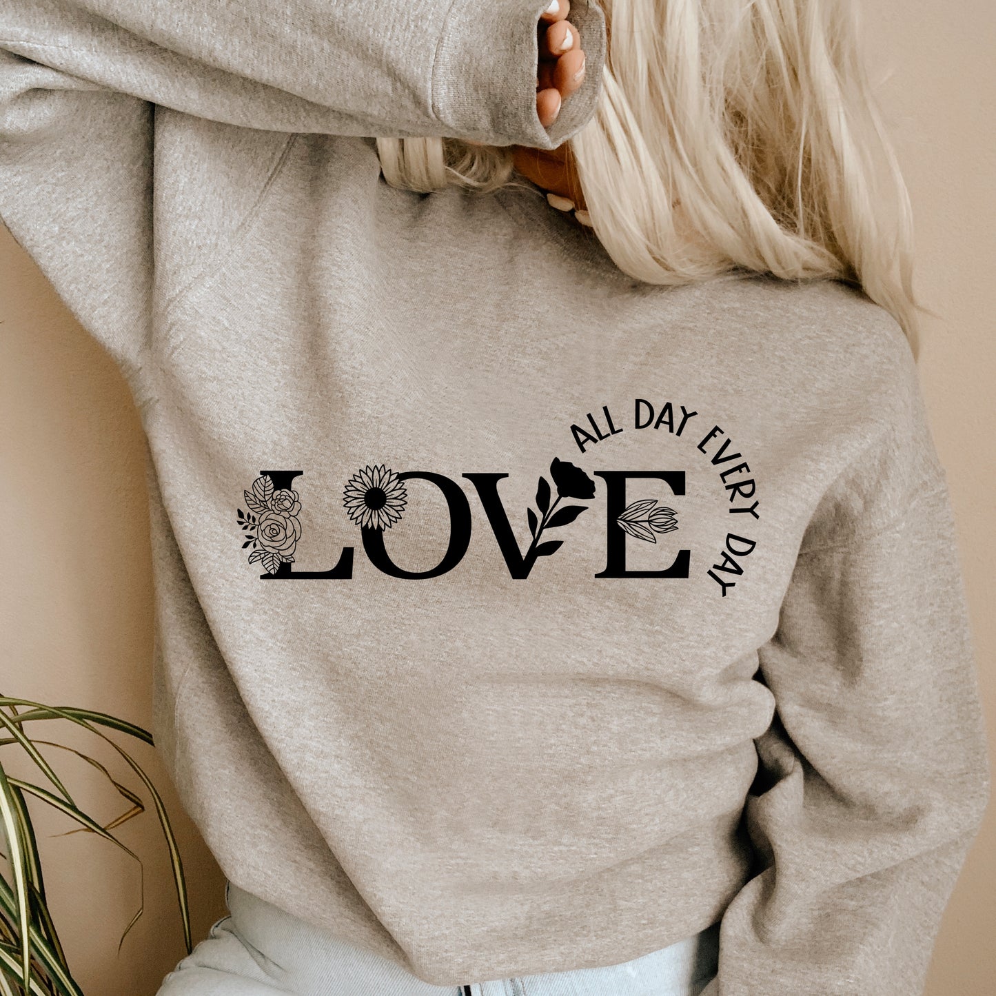 Love All Day Every Day SVG, Valentine Quotes Vector, Valentine's Day Clipart, Valentine Shirt PNG files, Love Cut files Digital Download