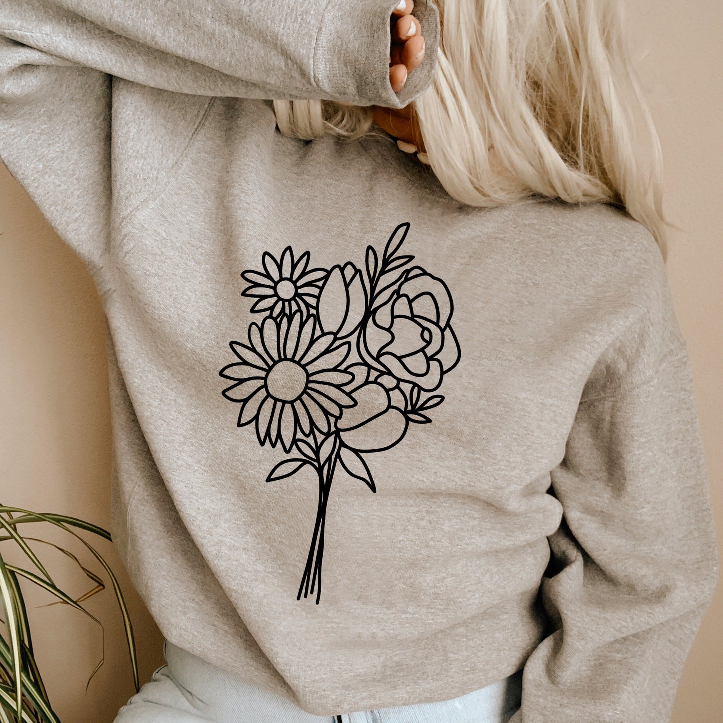 Flower Bouquet SVG, Floral Vector, Flowers Printable Clip Art, Wildflower Cut files Digital Download