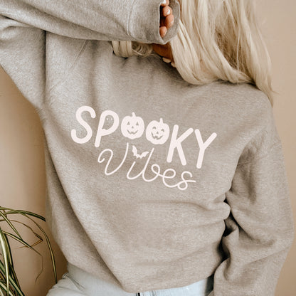 Spooky Vibes SVG, Halloween SVG for Shirt, Ghost Clipart, Pumpkin Face svg, Halloween Clipart, Spooky season Cut files Digital Download