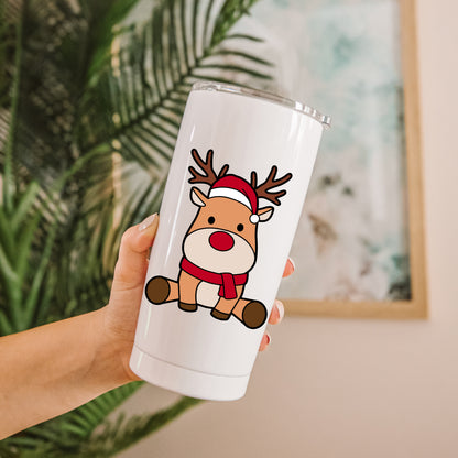 Christmas Reindeer SVG, Reindeer Santa Hat Dxf, Cute Reindeer Clipart, Christmas Shirt PNG, Holiday Cutting File , Reindeer Cut Files Digital Download