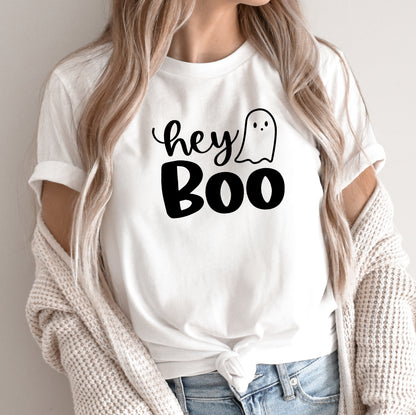 Hey boo svg, halloween svg for shirt, ghost svg, trick or treat svg, halloween quote shirts svg, Cute Ghost Cut files Digital Download