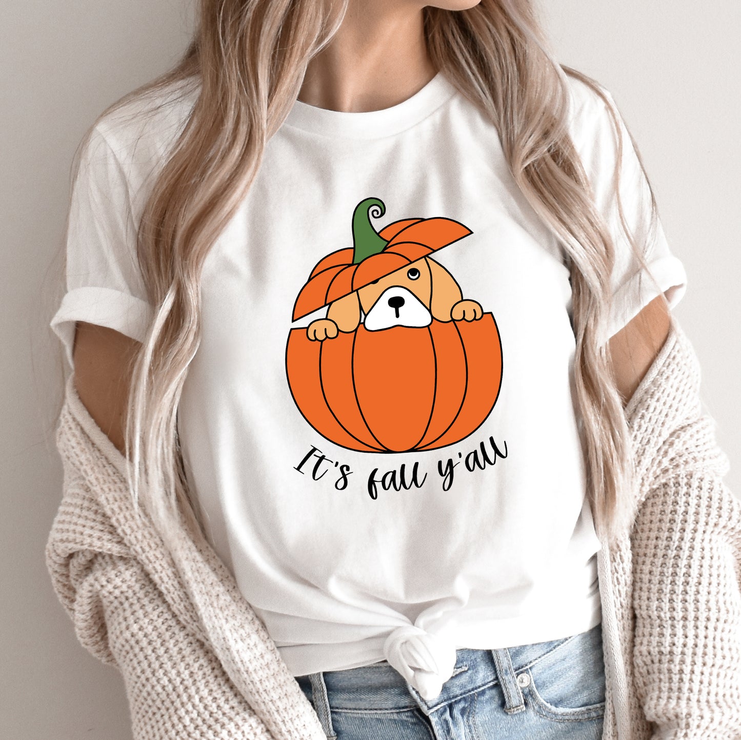 It's Fall Y'all SVG, Pumpkin SVG, Thanksgiving Clipart, Fall Pumpkin Dog SVG, Autumn Dxf, Fall Sign Svg, Fall Svg for Shirt Digital Download