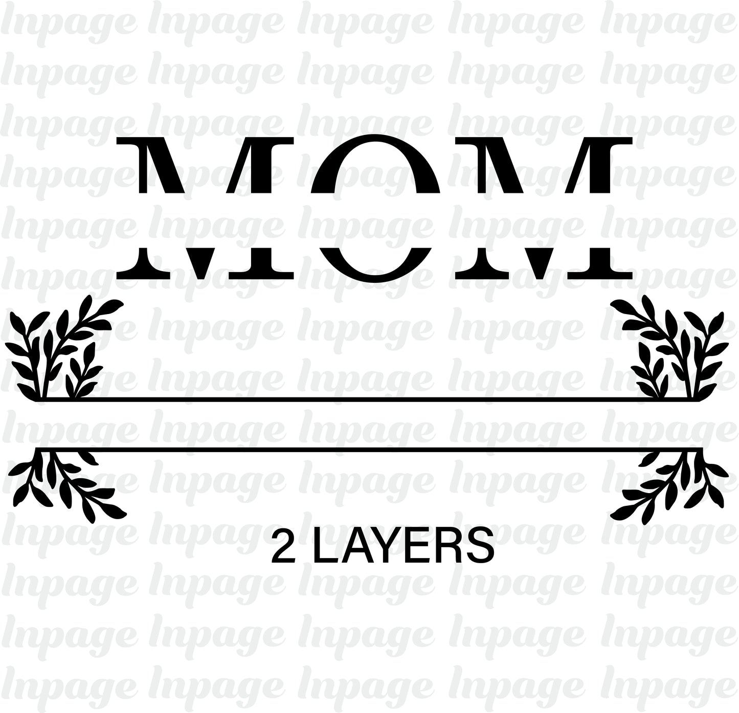 Mom Split Monogram Svg, Floral Mom Label Tag PNG files, Mothers Day Personalize Mom Gift Svg, Customize with name Cut files Digital Download