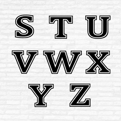 Varsity Font SVG, Sport Alphabet Vector, Varsity Letters PNG, College font Clipart, Monogram DXF, Sport Alphabet Cut Files Digital Download