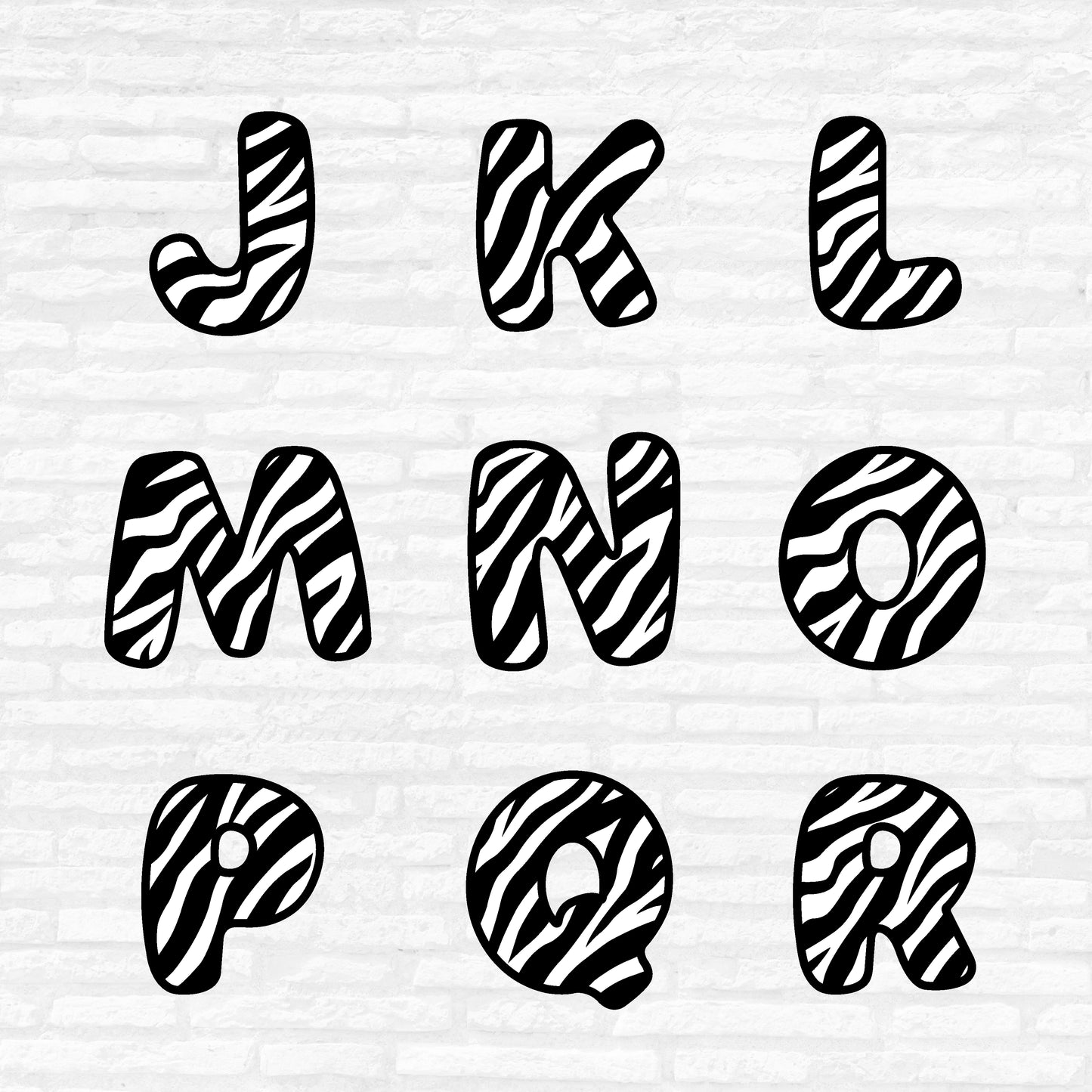 Zebra Font SVG, Zebra Print Alphabet SVG, Numbers Svg, Zebra Letters Svg, Animal Print PNG, Zebra print letters Cut files Digital Download