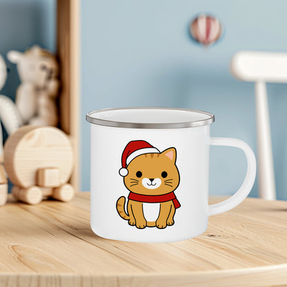 Christmas Cat Svg, Xmas Holiday Kitty, Cat with Santa Hat Cut Files Digital Download