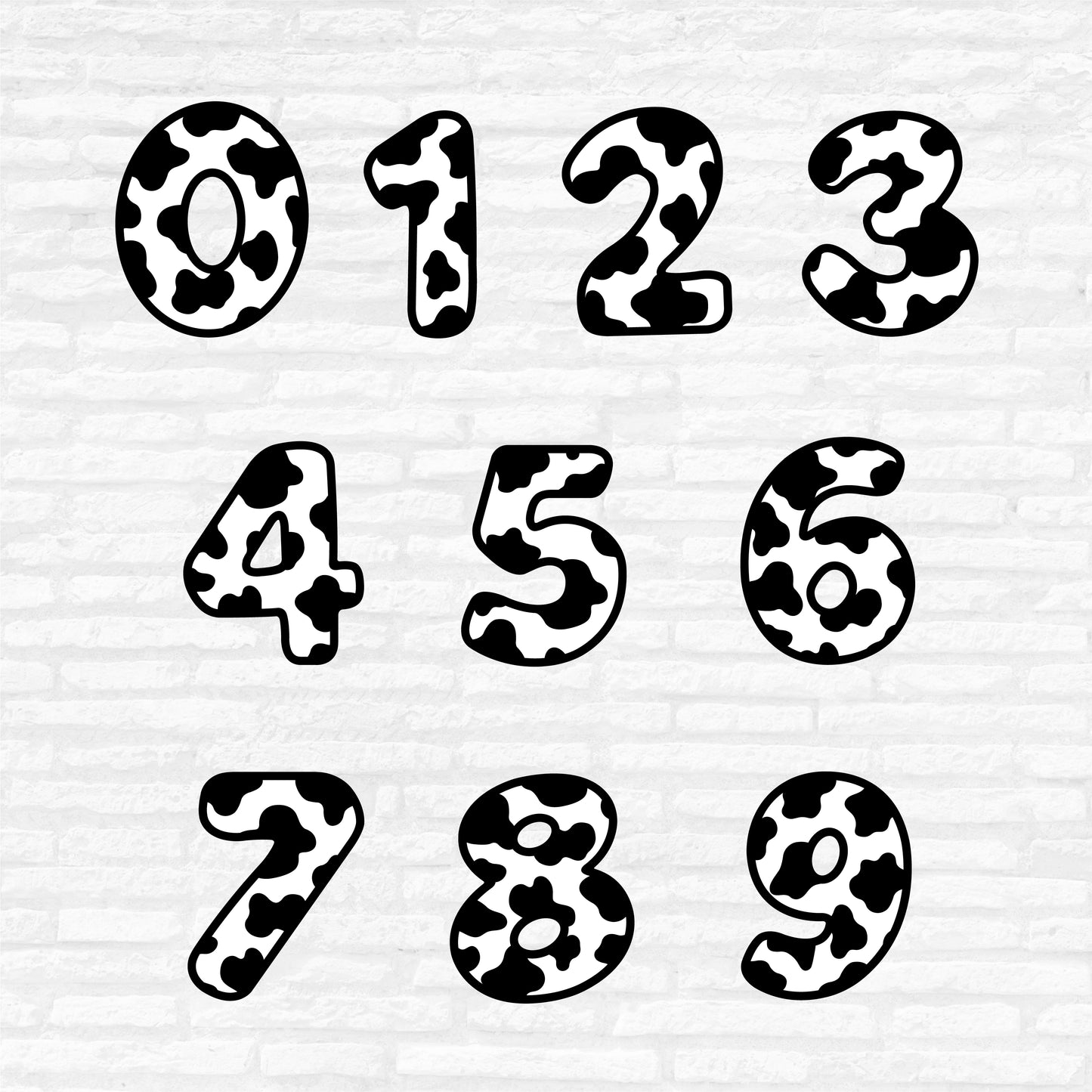 Cow Font SVG, Cow Print Alphabet SVG, Numbers Svg, Cow Letters Svg, Birthday Cow Print PNG, Cow print letter Cut files Digital Download