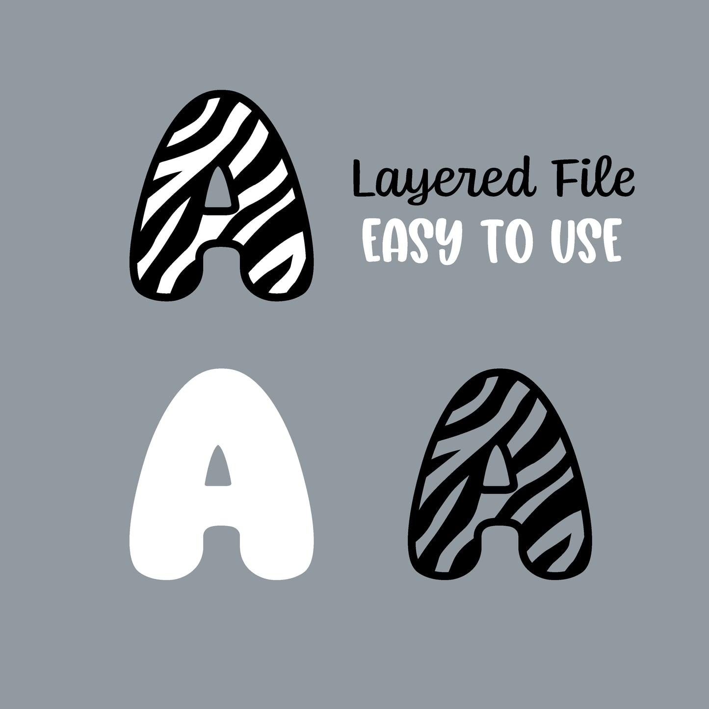 Zebra Font SVG, Zebra Print Alphabet SVG, Numbers Svg, Zebra Letters Svg, Animal Print PNG, Zebra print letters Cut files Digital Download