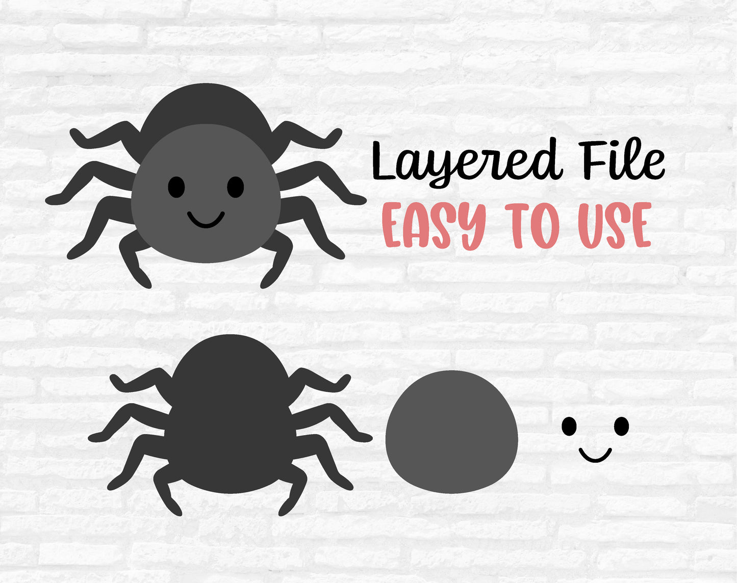 Spider SVG, Halloween spider SVG, Cute Spider Clipart, Halloween svg, Bugs Svg, Insect PNG, Layered Spider cut files Digital Download