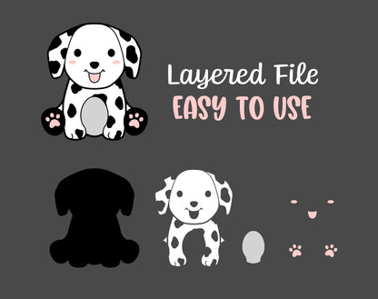 Dalmatian SVG, Cute Dalmatian Dog Cut files, Puppy SVG, Pet SVG, Baby animal png, Dalmatian Clipart, Dalmatian Cut Files Digital download