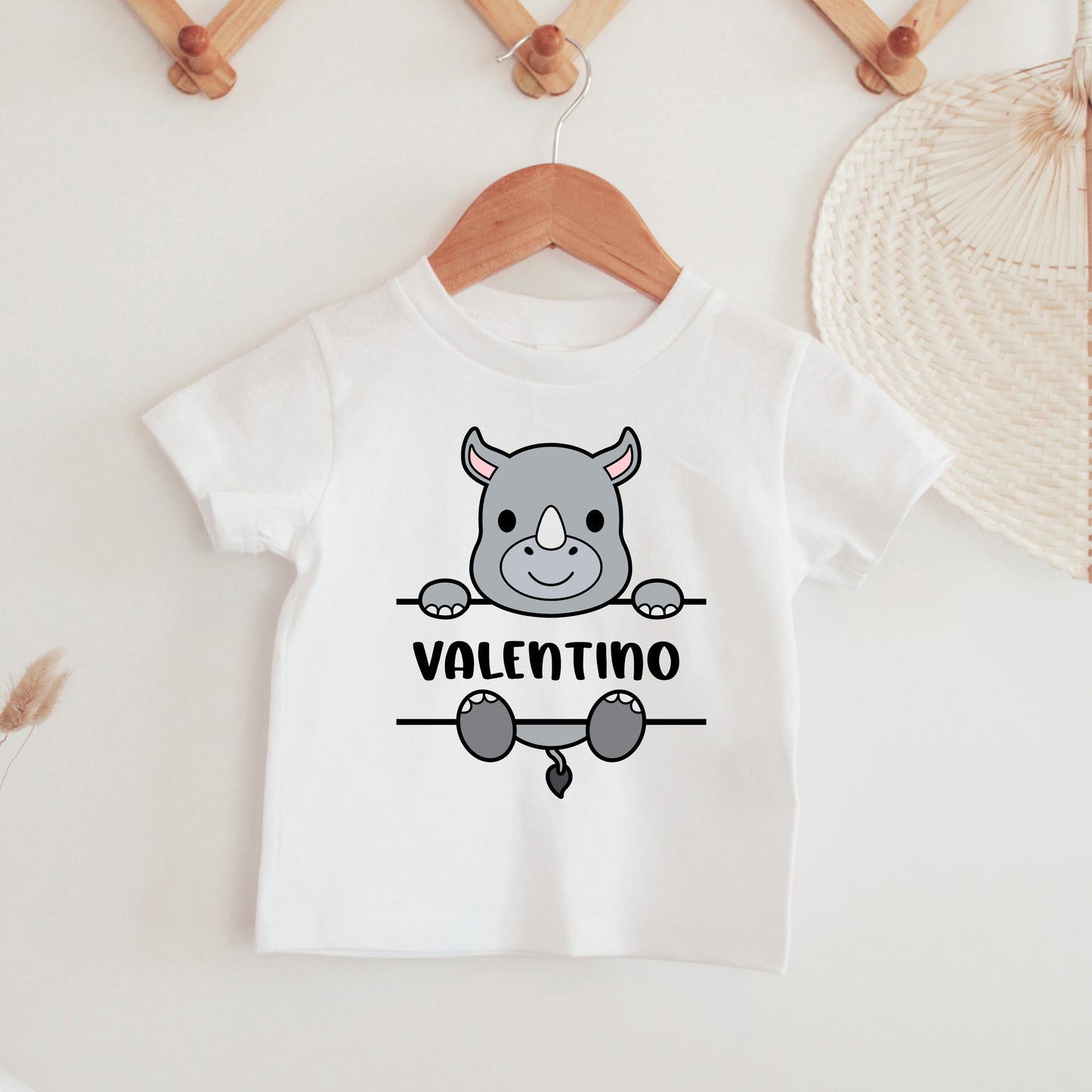 Rhino Monogram SVG, Rhino Vector, Split Monogram Svg, Cute Rhino DXF, Baby Shower Shirt, Rhinoceros Name Frame cut files Digital Download