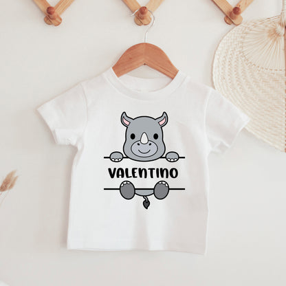 Rhino Monogram SVG, Rhino Vector, Split Monogram Svg, Cute Rhino DXF, Baby Shower Shirt, Rhinoceros Name Frame cut files Digital Download