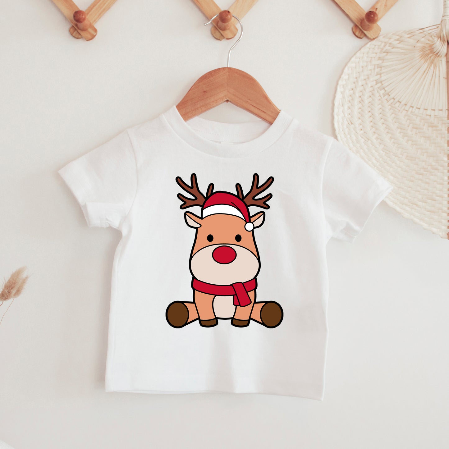 Christmas Reindeer SVG, Reindeer Santa Hat Dxf, Cute Reindeer Clipart, Christmas Shirt PNG, Holiday Cutting File , Reindeer Cut Files Digital Download