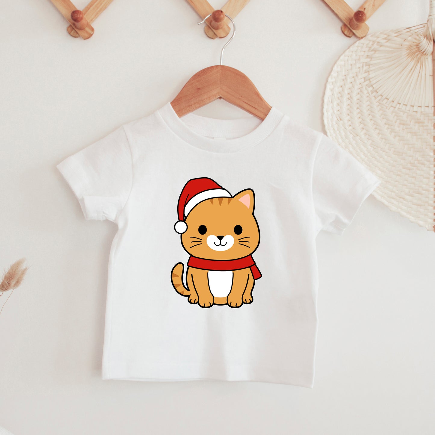 Christmas Cat Svg, Xmas Holiday Kitty, Cat with Santa Hat Cut Files Digital Download