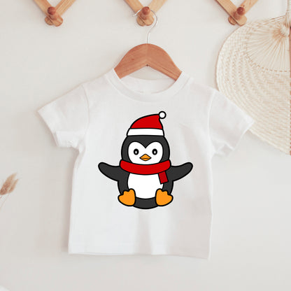 Christmas penguin SVG, Santa hat Animal Vector, Christmas Cut File, Baby Penguin Shirts Clipart, Cute Penguins Cut files Digital Download