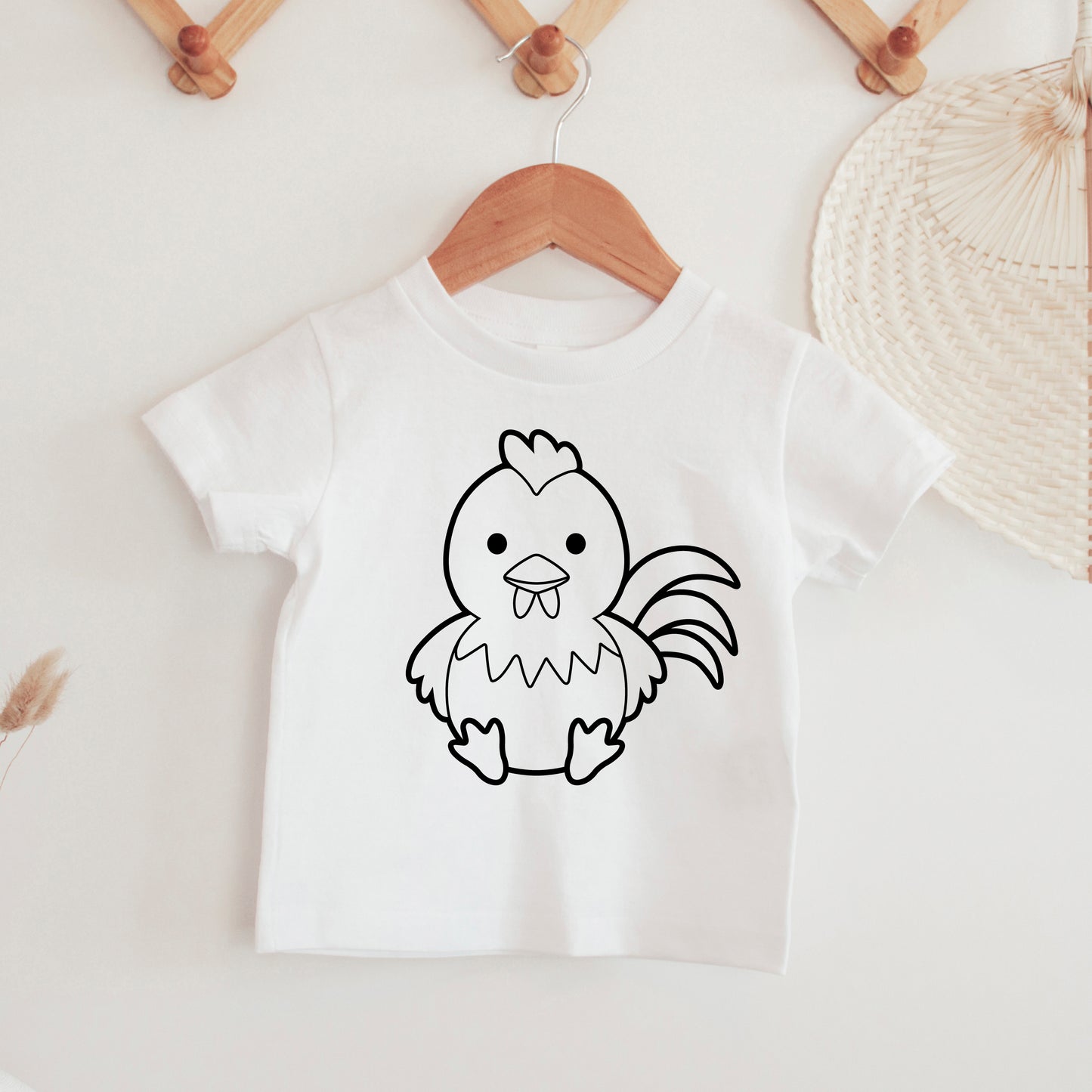 Cute Rooster SVG file, Rooster PNG, Chicken Clipart, Farmhouse Animal vector file, Baby Kids animal deco, Rooster Cut files Digital Download