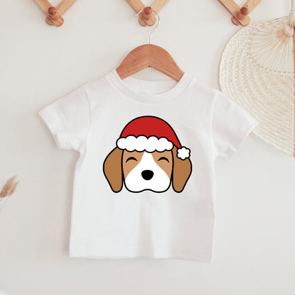 Christmas Beagle SVG, Dog Santa Hat Vector, Christmas Puppy Png, Xmas Pet, Santa hat SVG, Dog with Santa Hat Cut files Digital Download