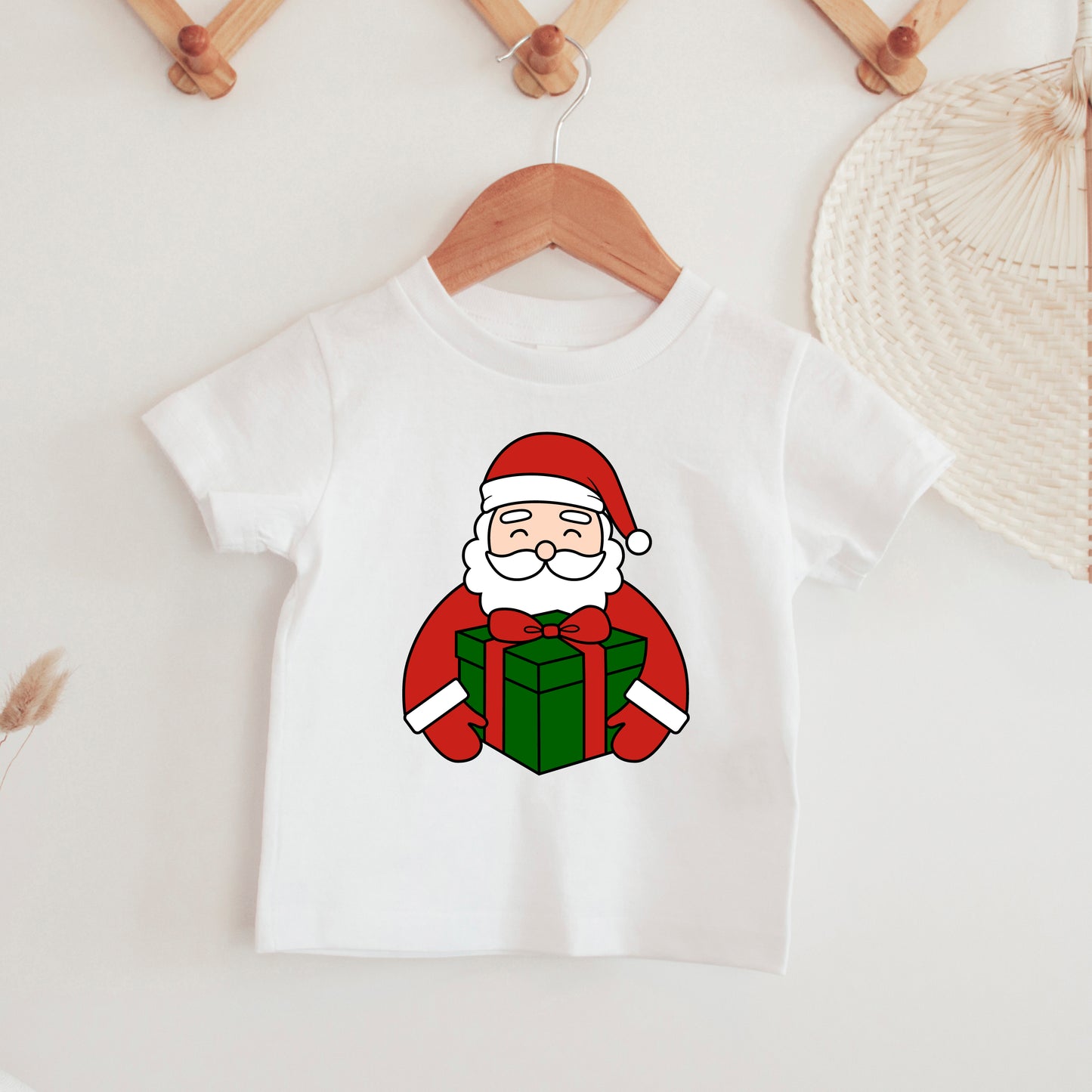 Santa Gift SVG, Santa Claus SVG, Cute Santa Face layered cut file, Santa Clipart, Christmas Xmas Holiday Winter Kid Shirt Digital Download