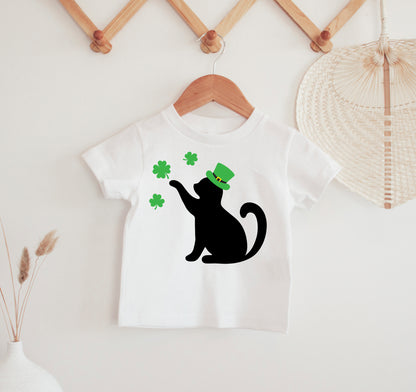 St. Patricks Day Cat SVG, Cat with a Leprechaun Hat Vector, St Patricks day shirt PNG, Leprechaun Shamrock Cat Cut files Digital Download