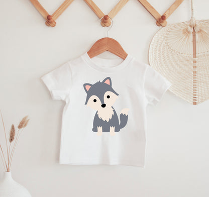 Baby Wolf svg, Cute Wolf svg, Wolf clipart, Woodland animal svg, Wolf Vector, Boy Girls Wolf birthday shirt  Cut files Digital Download